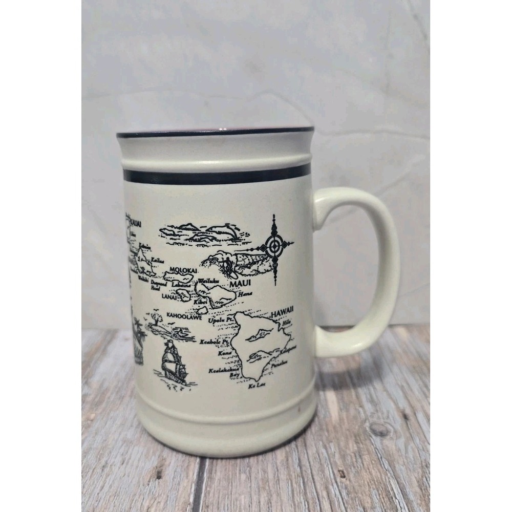 Hawaii Ceramic Coffee Or Tea Mug Oversized Includes Historical Information On...